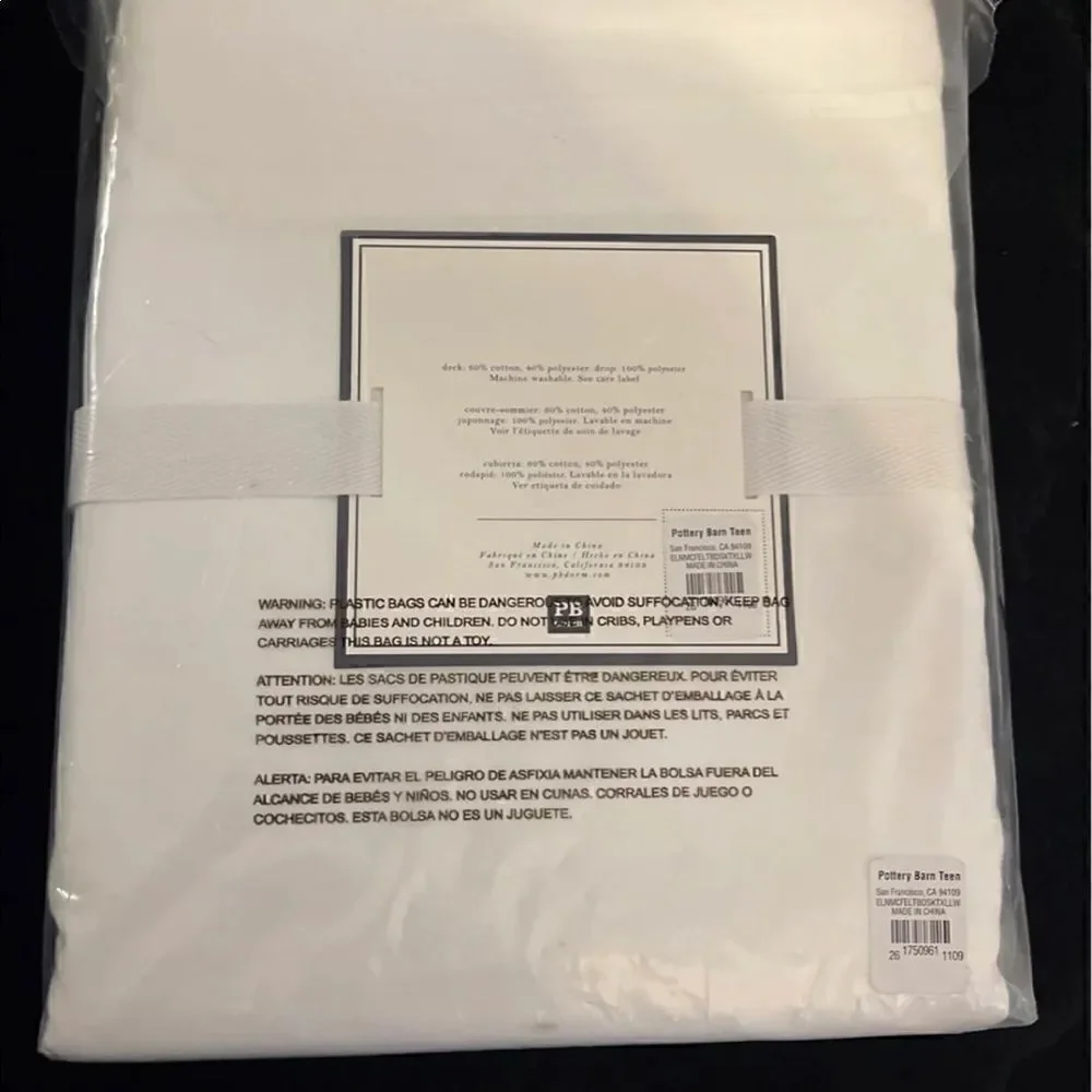 Pottery barn PB teen white eyelet bed skirt twin XL